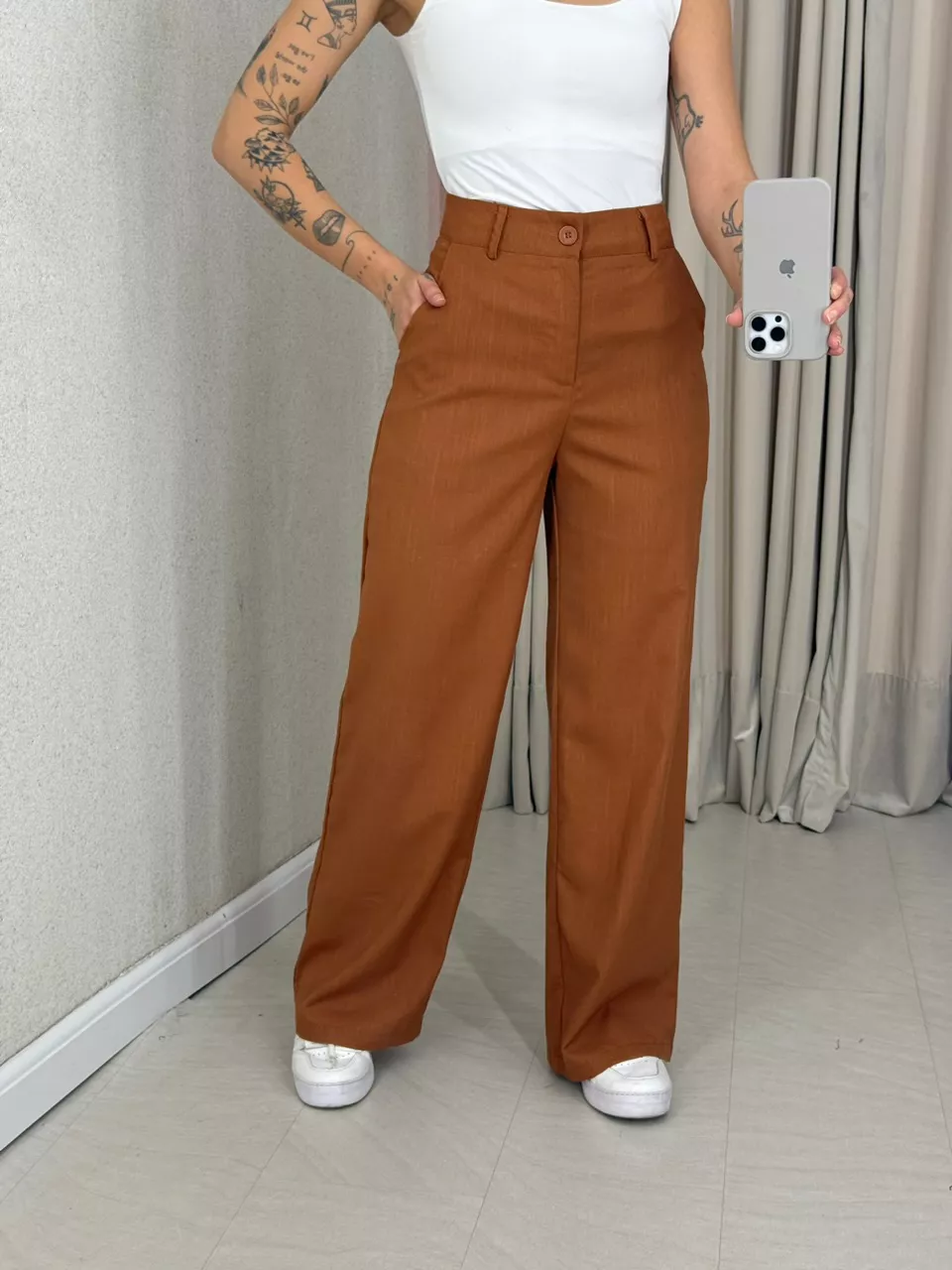 CALÇA DULCE PANTALONA CARAMELO - 0064320095 - CAROLLA FERRARO