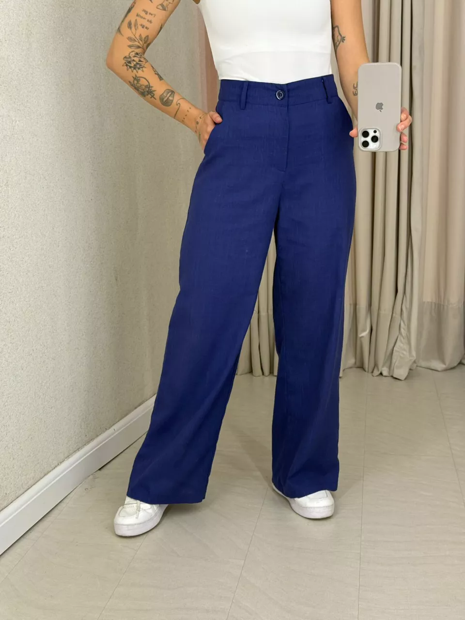 CALÇA DULCE PANTALONA MARINHO - 0064320055 - CAROLLA FERRARO