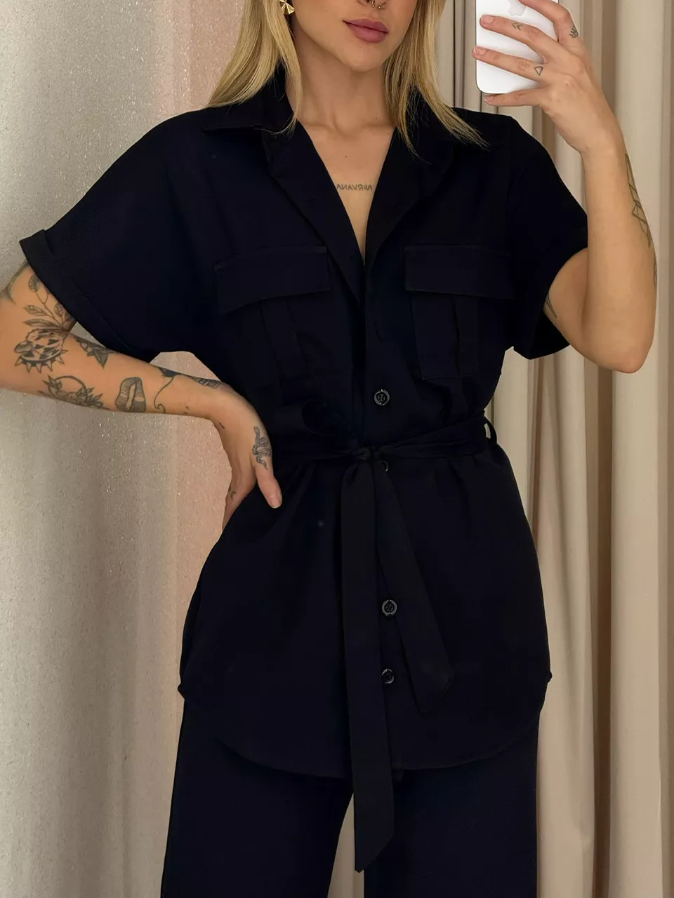  CONJUNTO FRANCISCA CALÇA PRETO