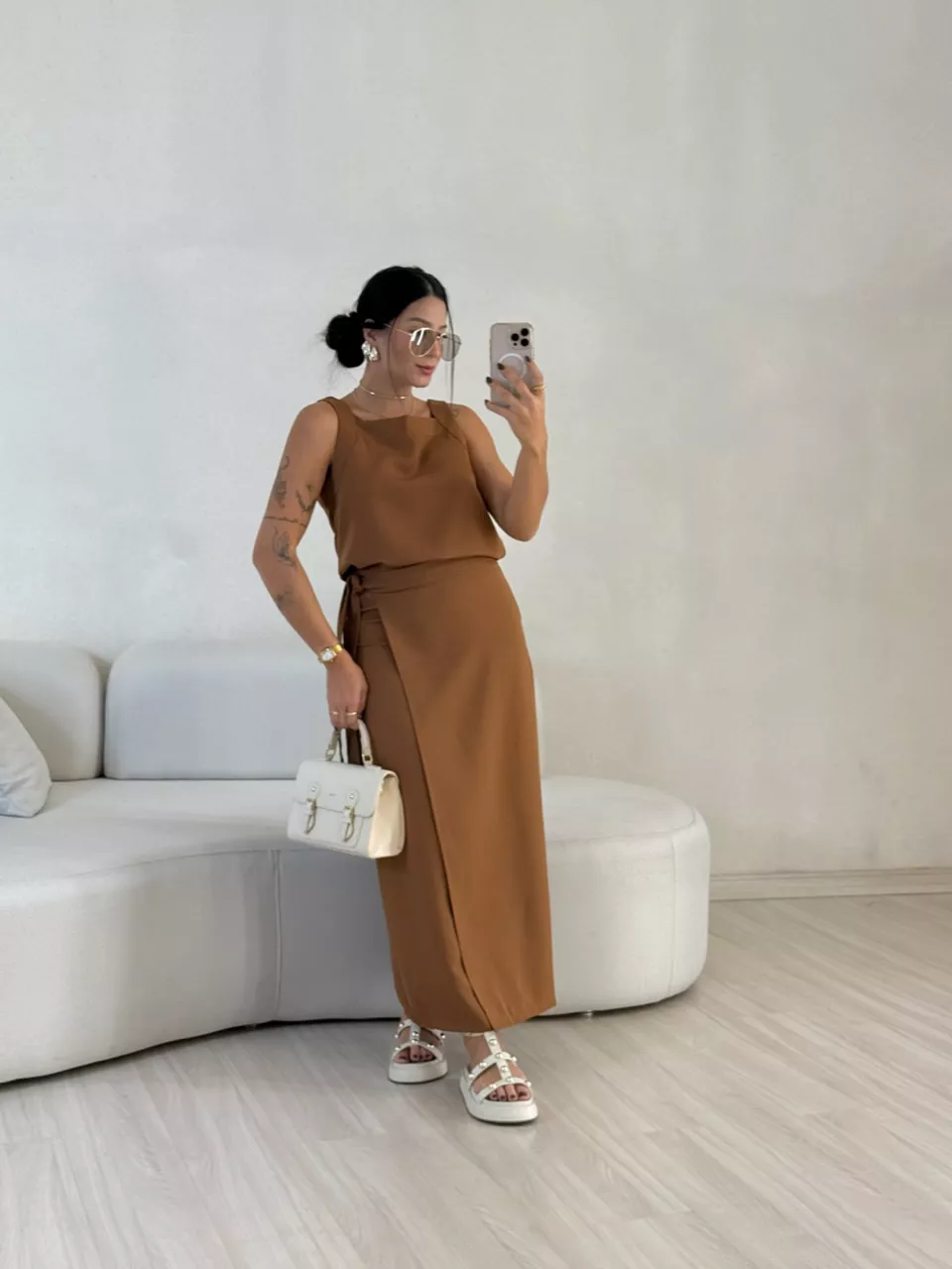 CONJUNTO VALENTINA SAIA Marrom