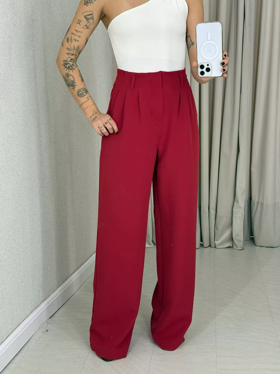 CALÇA IOLANDA 02 PANTALONA VINHO - 0061540168 - CAROLLA FERRARO