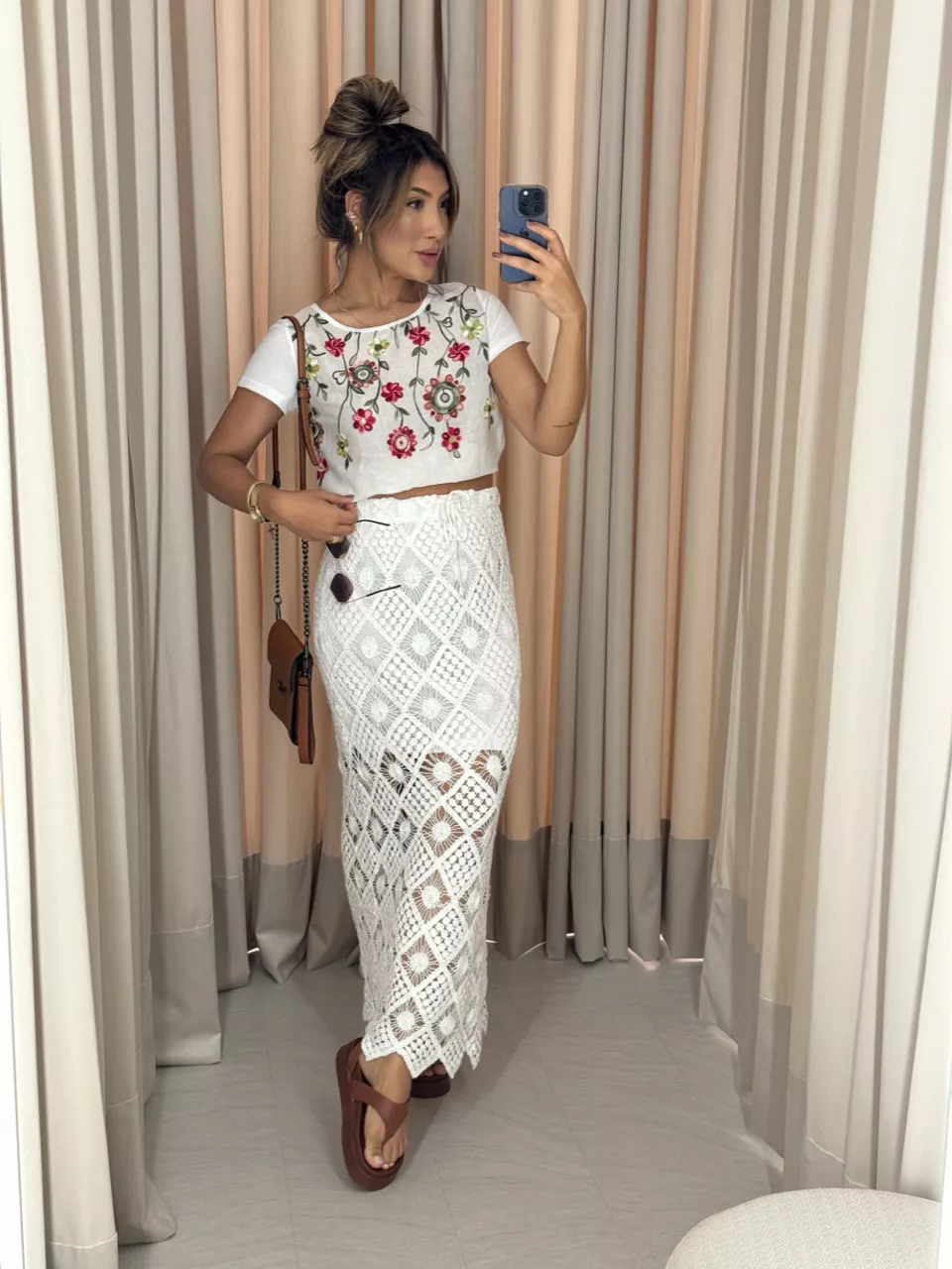 SAIA LOLITA CROCHÊ OFF - 0047780048 - CAROLLA FERRARO