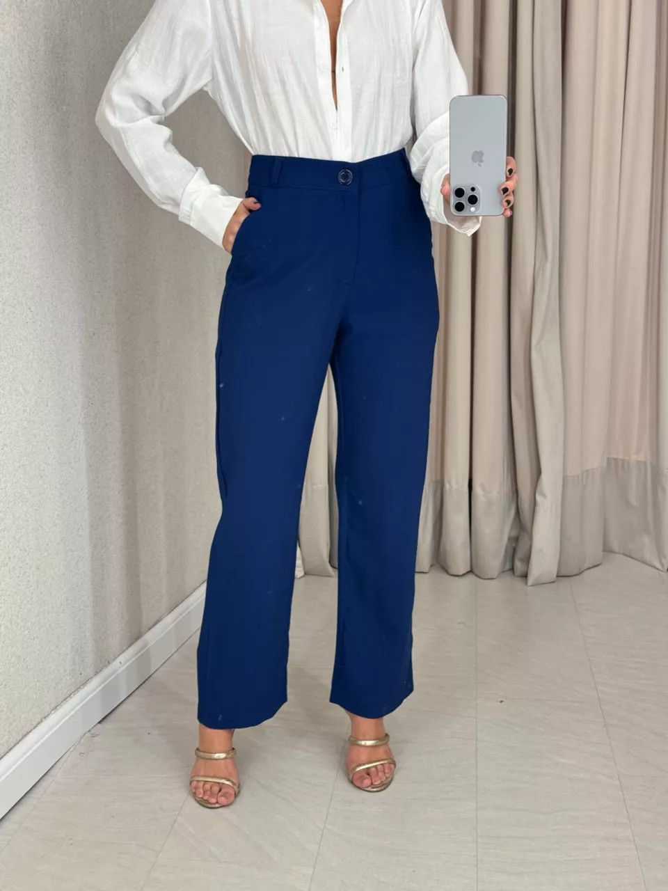 CALÇA LUARA BASIC Azul Petróleo