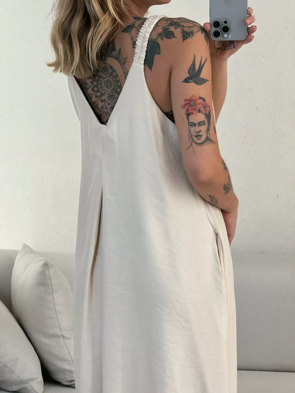 VESTIDO SUZANE MIDI ALÇA PALHA