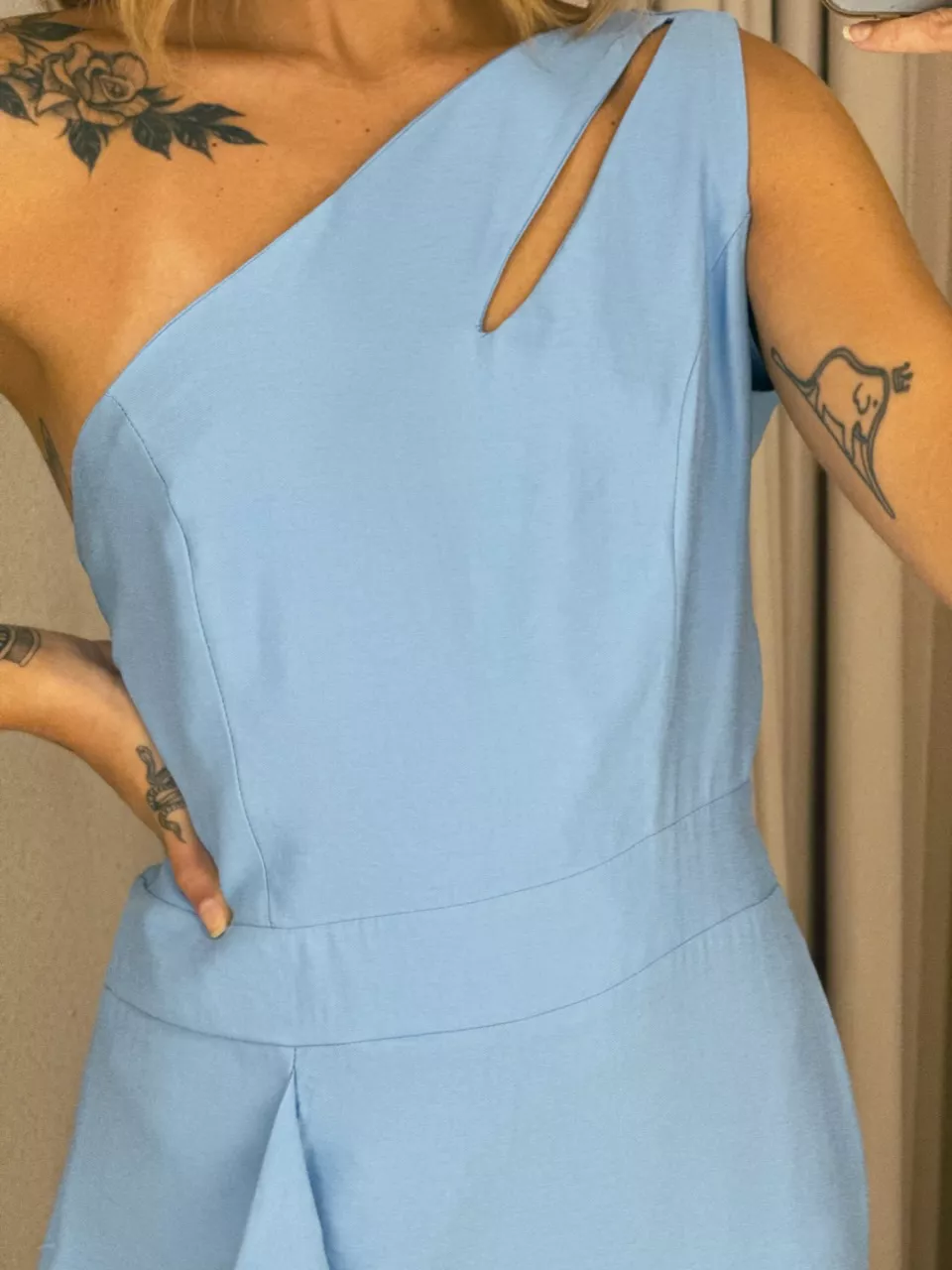 VESTIDO SUELI NULA MANGA azul