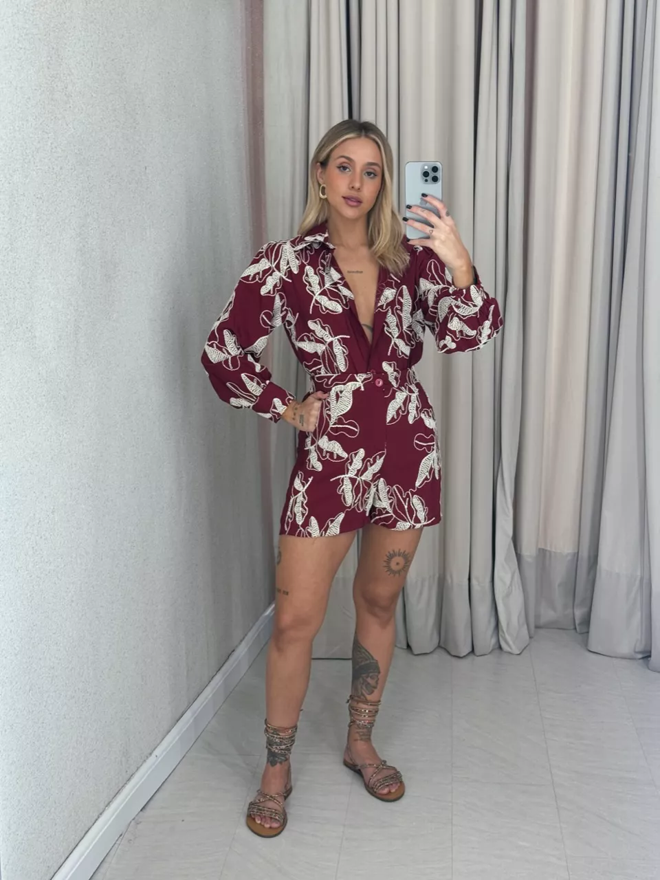 CONJUNTO TATIANE Short VINHO - 0061470168 - CAROLLA FERRARO