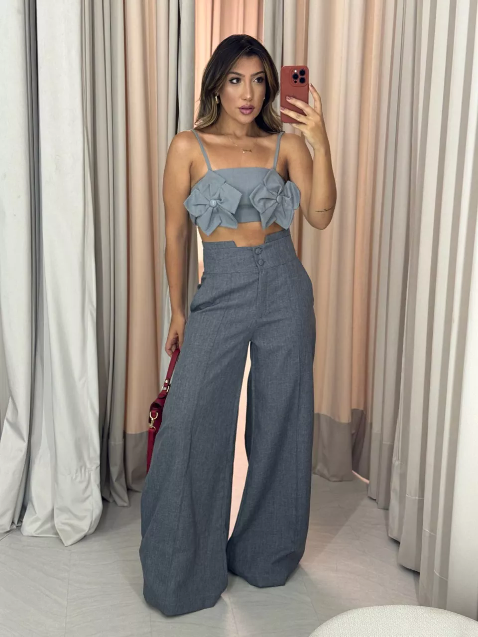 CALÇA POLIANA PANTALONA MESCLA - 0051300164 - CAROLLA FERRARO