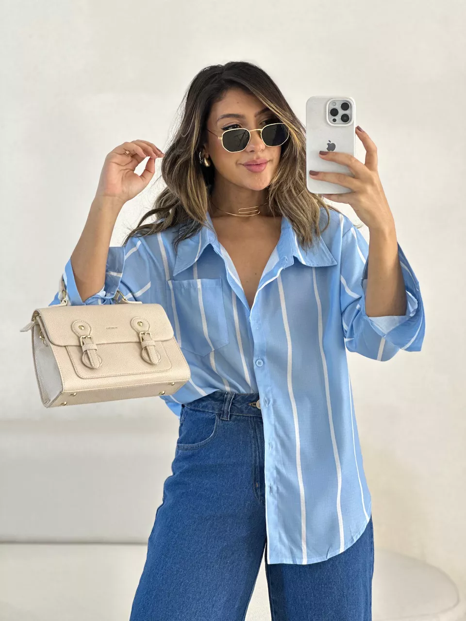 CAMISA MARINA LISTRADA AZUL