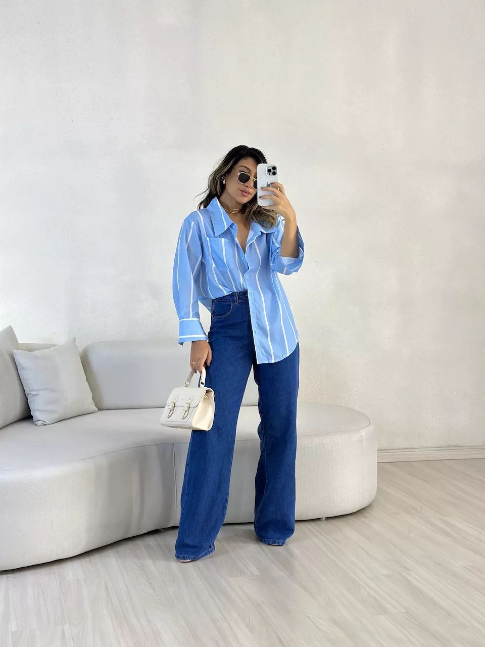 CAMISA MARINA LISTRADA AZUL