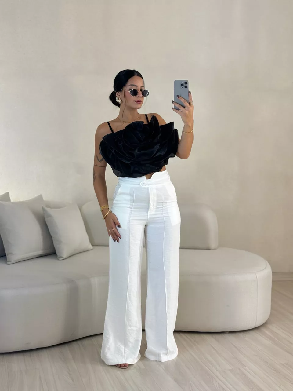 CROPPED LIDIA BABADOS PRETO
