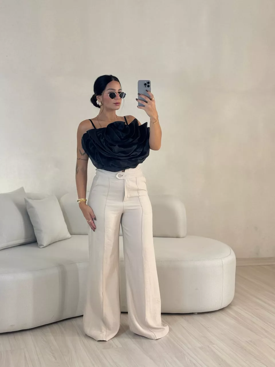 CROPPED LIDIA BABADOS PRETO