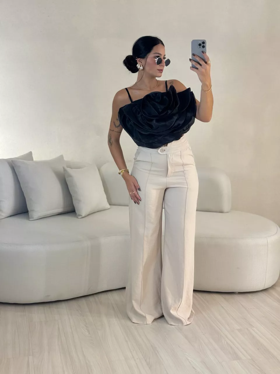 CROPPED LIDIA BABADOS PRETO