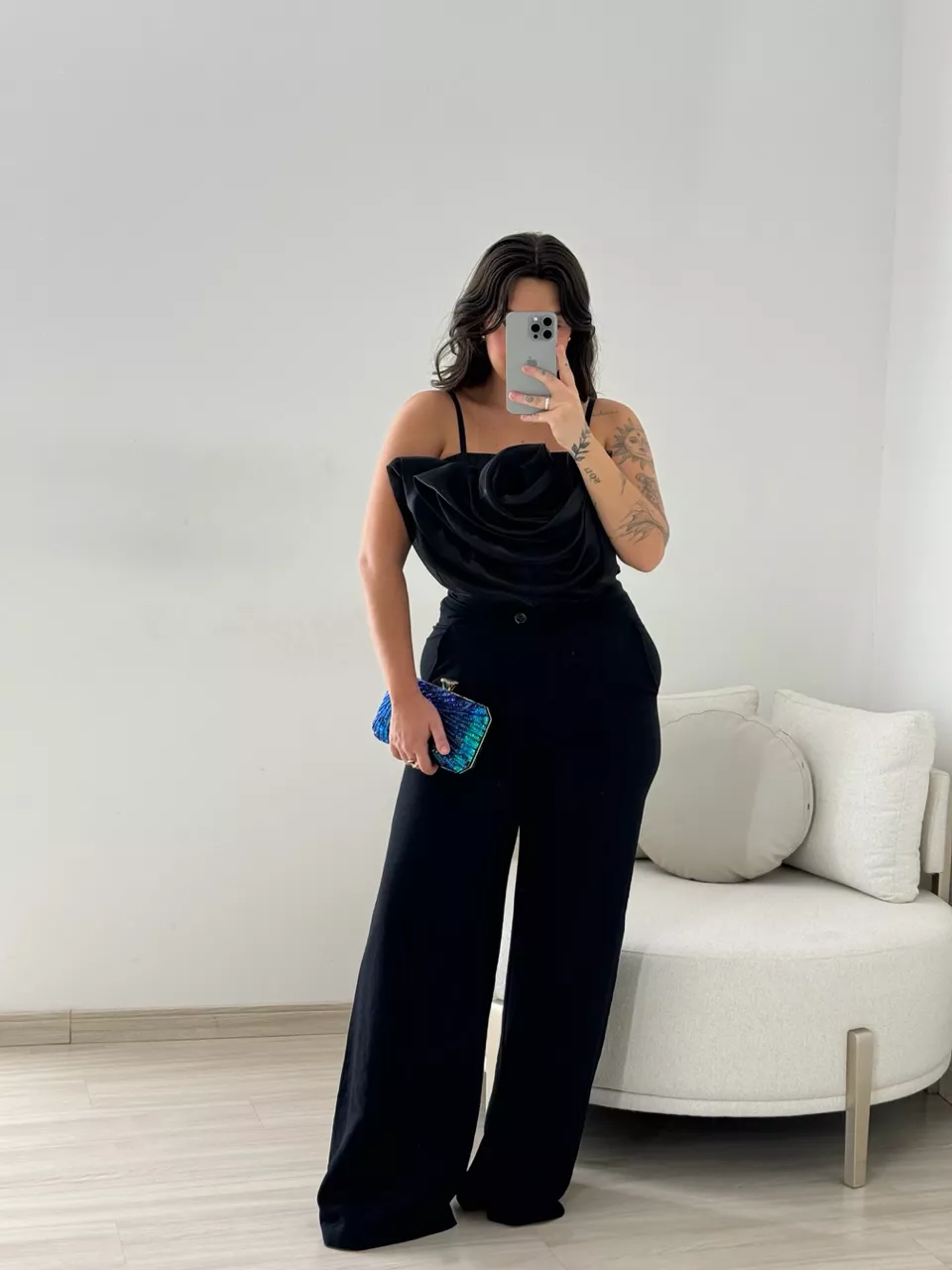 CROPPED LIDIA BABADOS PRETO