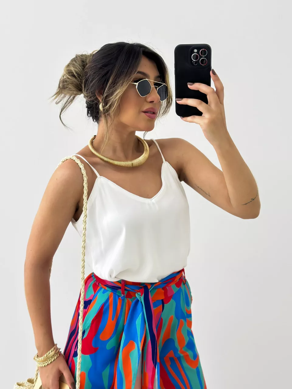 BLUSA MELISSA ALÇA OFF - 0045530048 - CAROLLA FERRARO