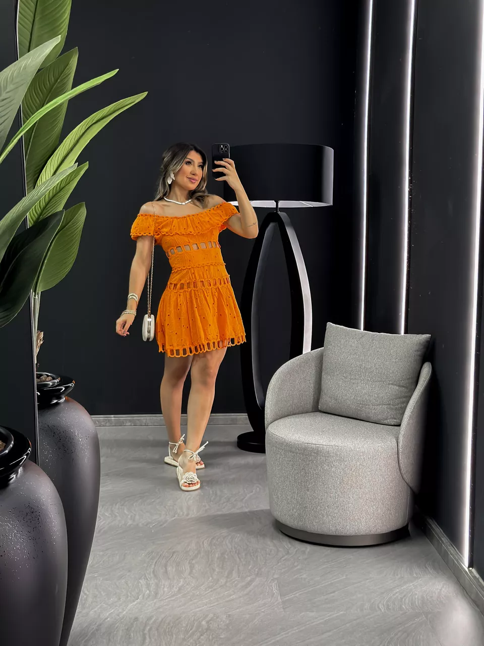 VESTIDO HELOÍSE LAISE LARANJA