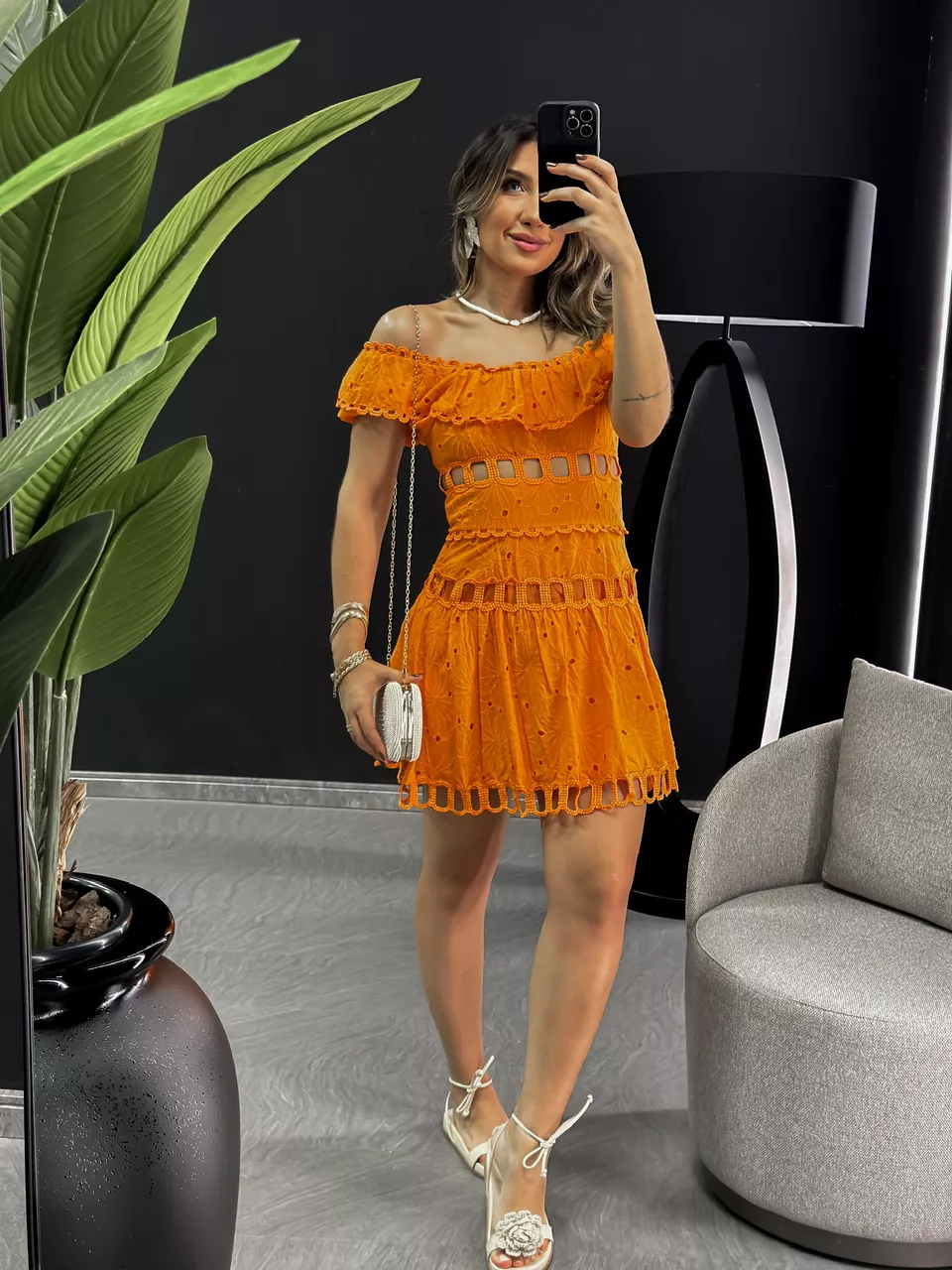 VESTIDO HELOÍSE LAISE LARANJA