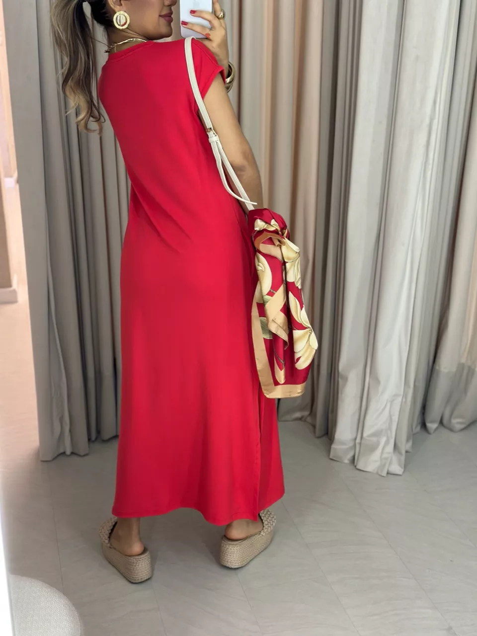 VESTIDO ARIANE MALHA VERMELHO
