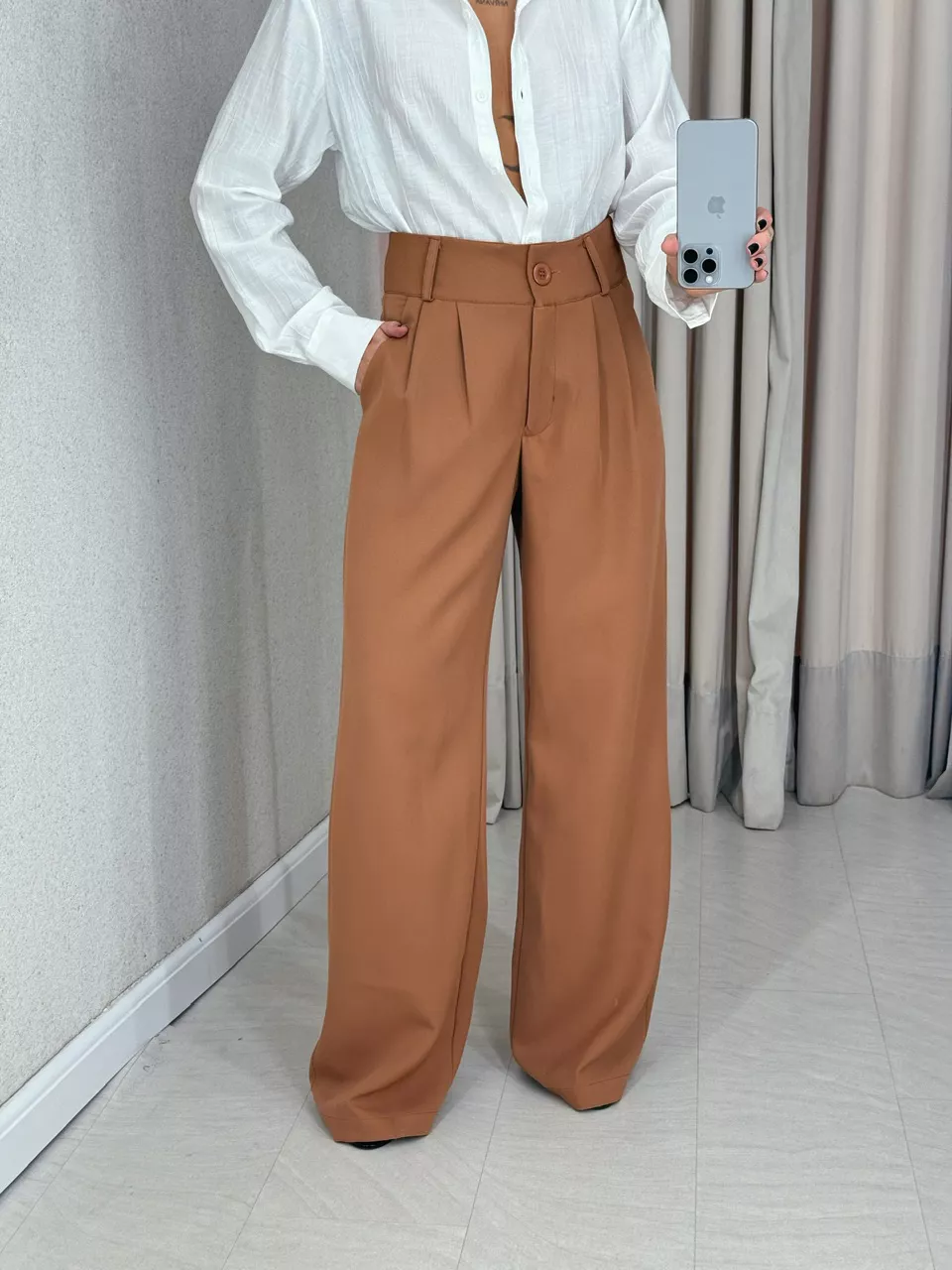 CALÇA BETÂNIA PANTALONA CAPUCCINO - 0061500125 - CAROLLA FERRARO
