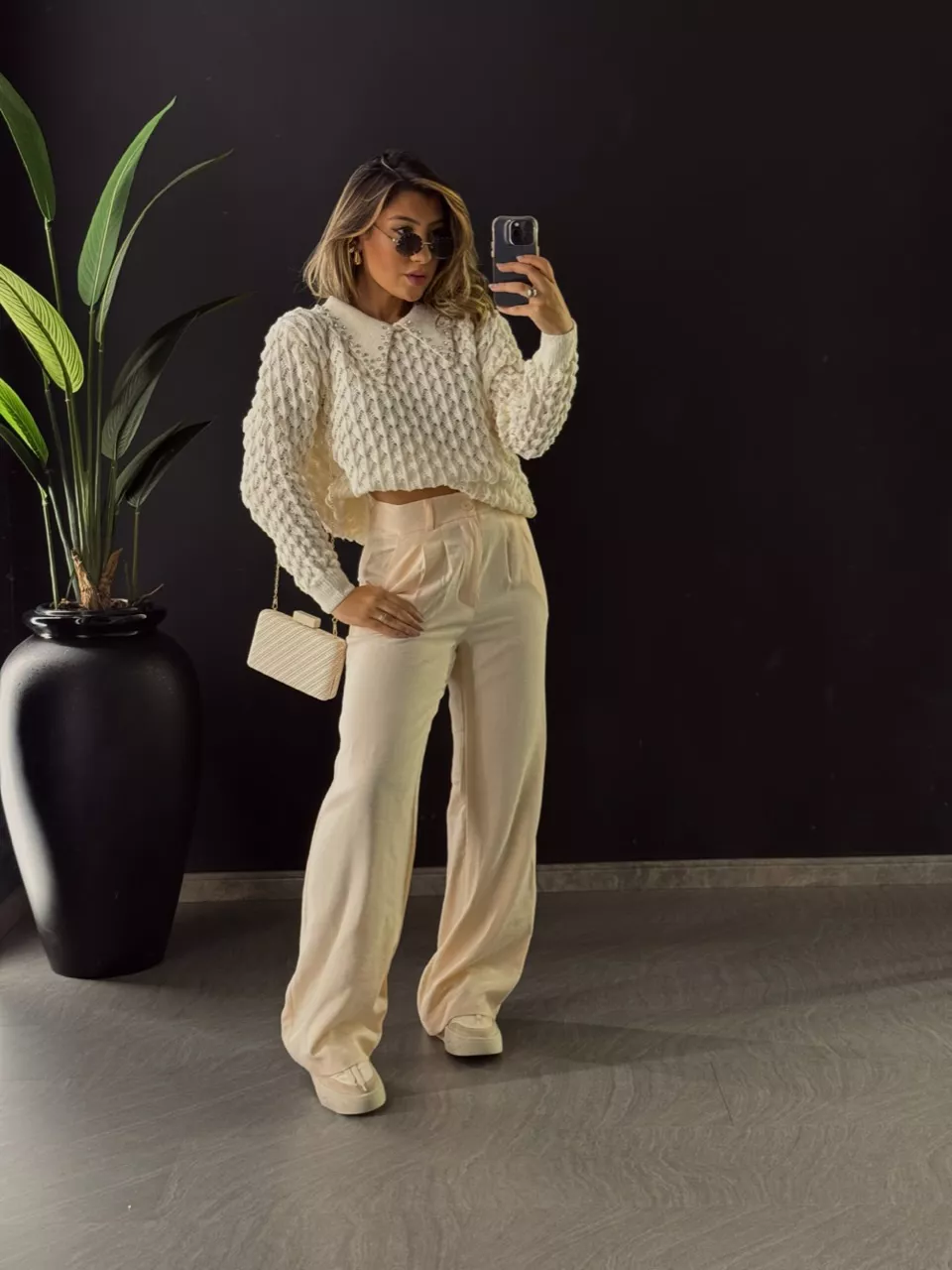SUÉTER GOLA STRASS OFF