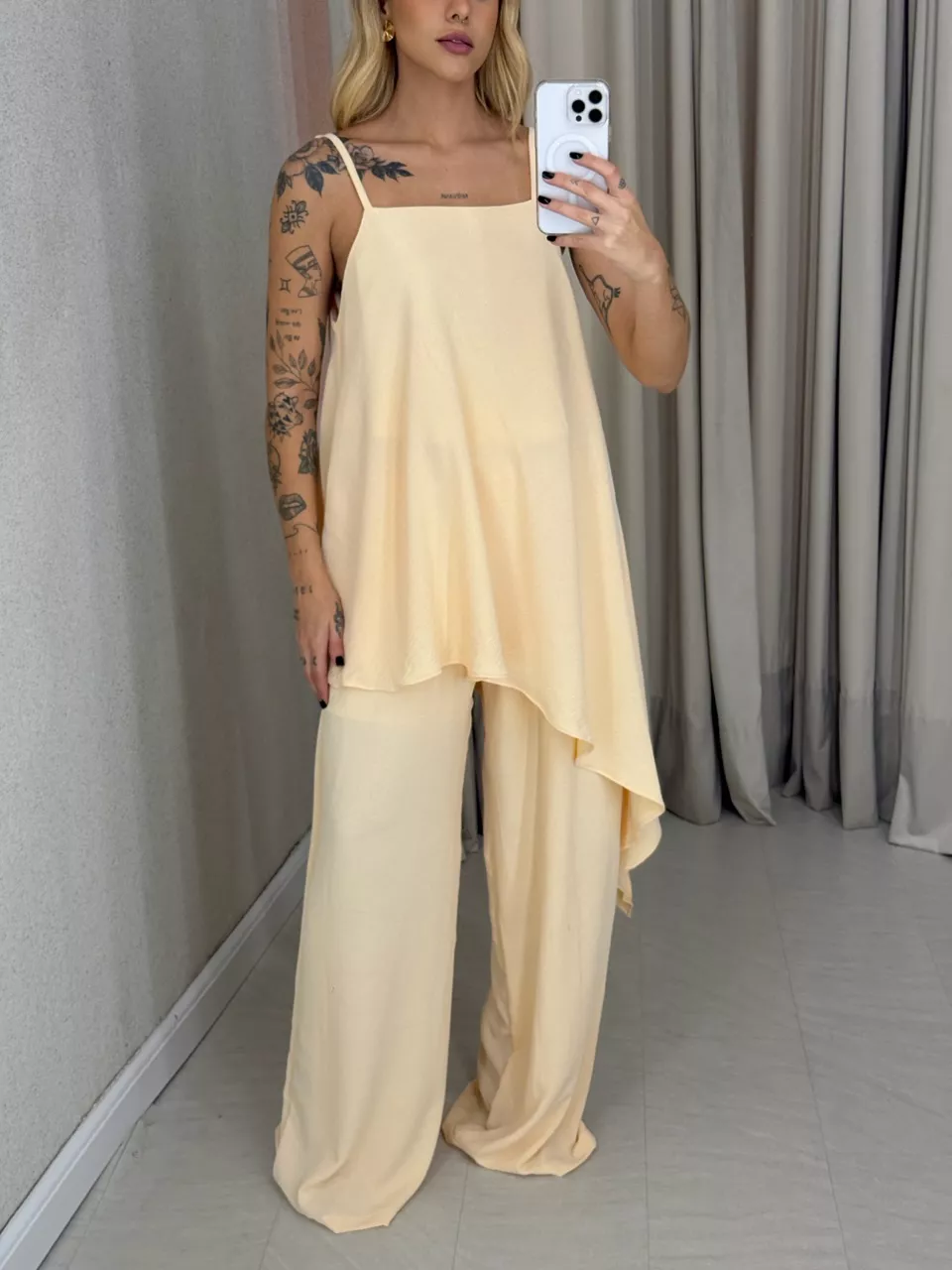 CALÇA MARIANA CF LASTEX Marfim - 0062430056 - CAROLLA FERRARO