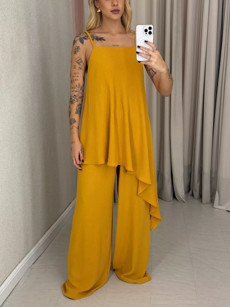 CALÇA MARIANA CF LASTEX mostarda - 0062430051 - CAROLLA FERRARO