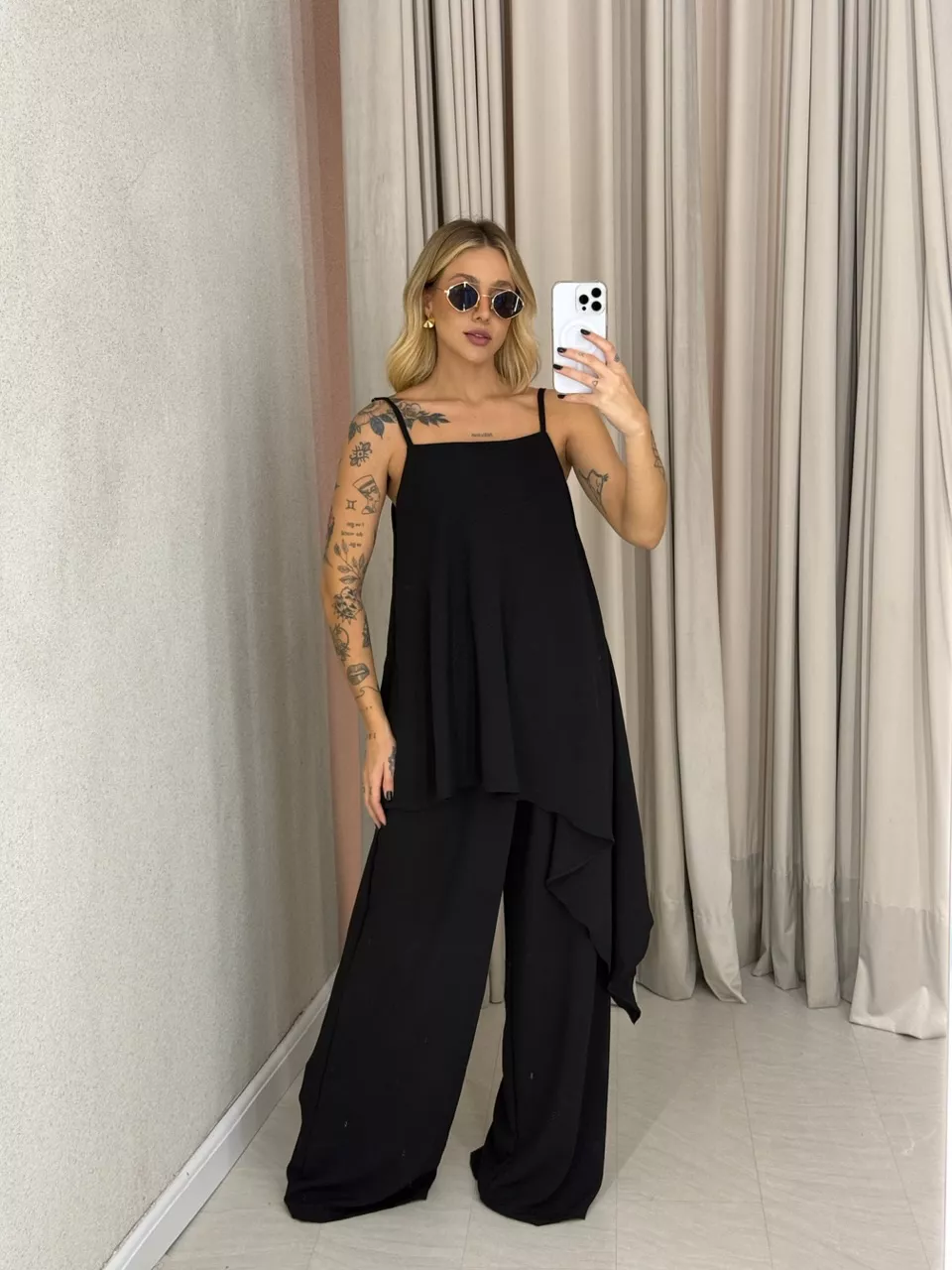 CALÇA MARIANA CF LASTEX Preta - 0062430033 - CAROLLA FERRARO