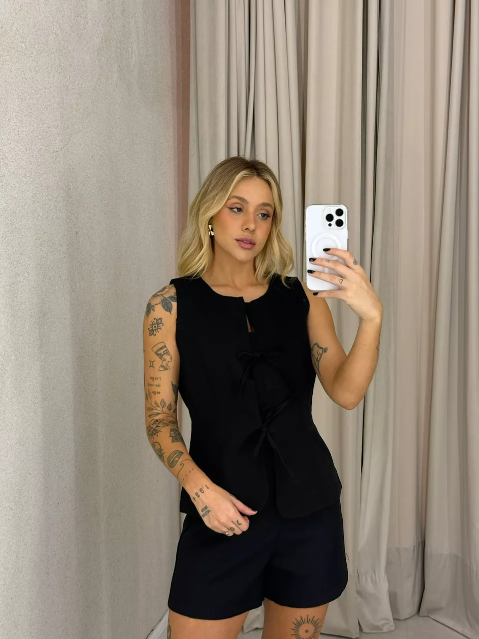 CONJUNTO LUARA SHORT PRETO