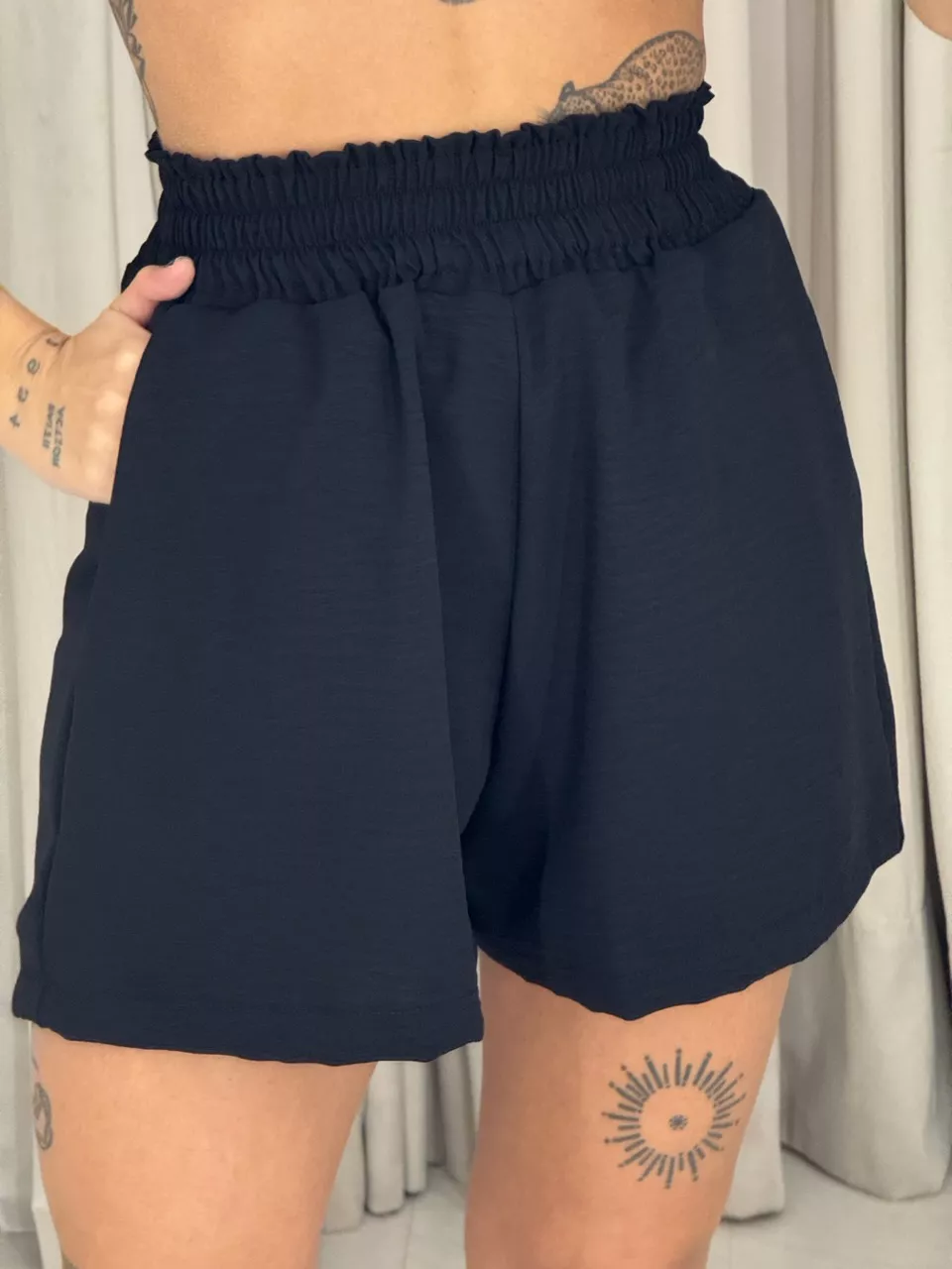 SHORT LORENA CF LASTEX preto - 0062410032 - CAROLLA FERRARO