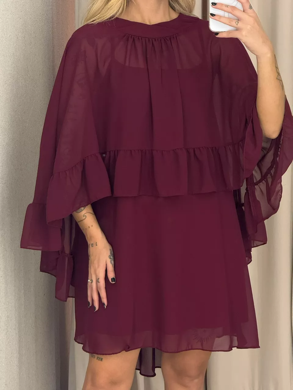 VESTIDO ELAINE CAPA VINHO