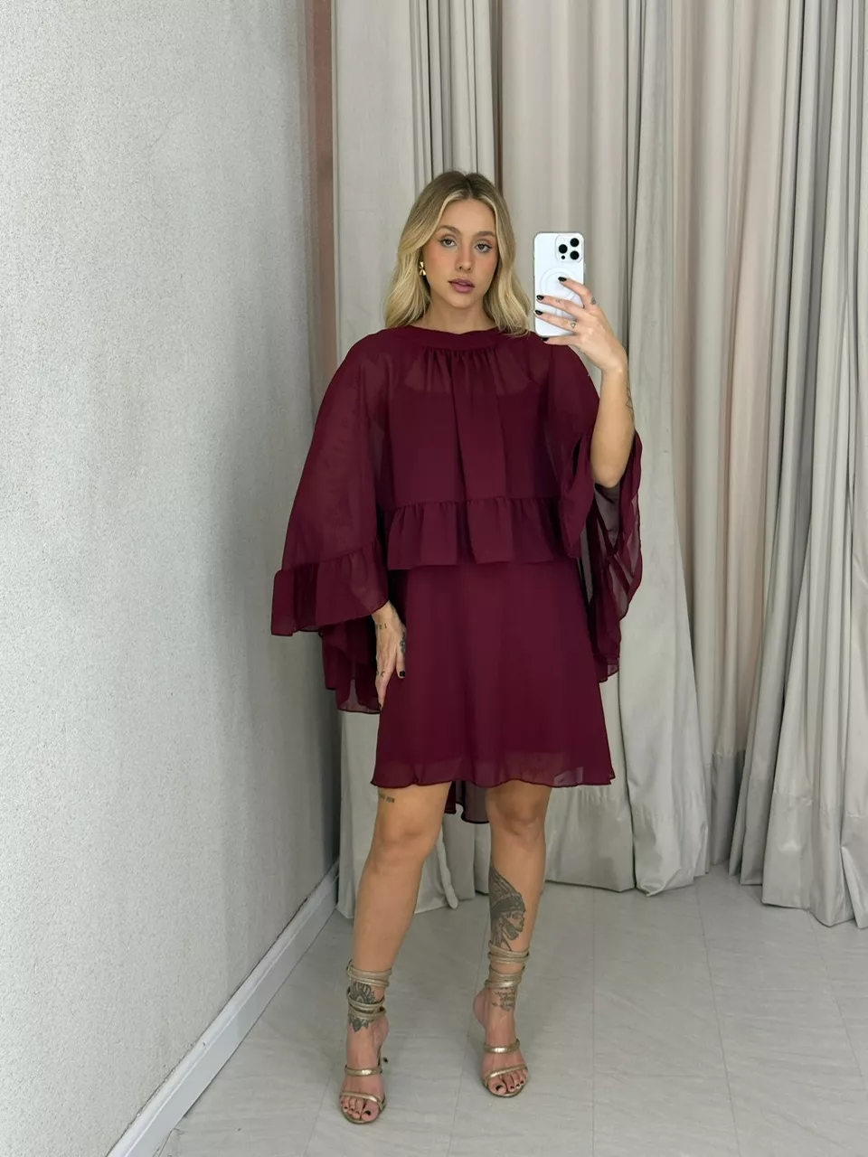 VESTIDO ELAINE CAPA VINHO