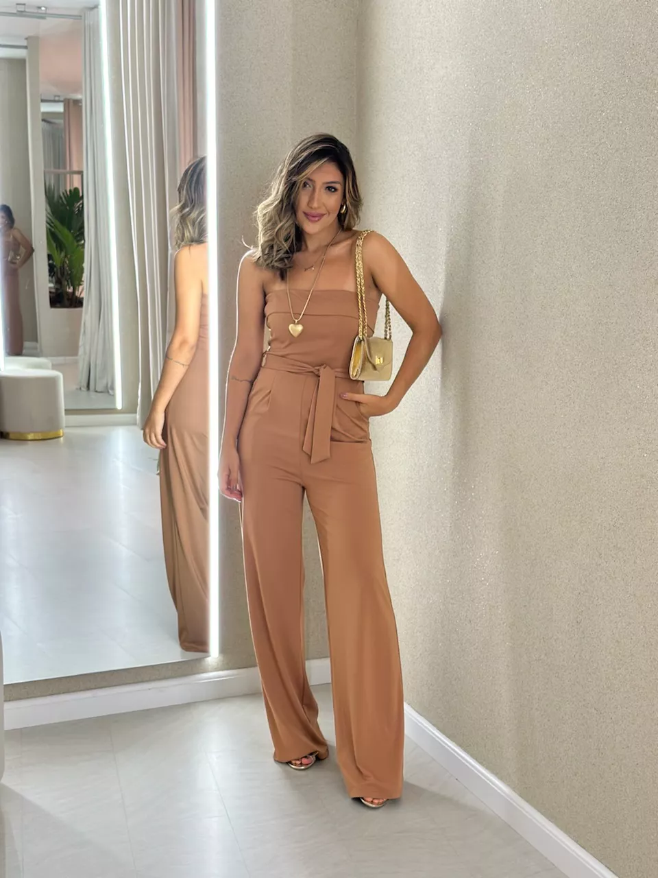 MACACÃO VIRGÍNIA ALÇA NUDE - 0051320049 - CAROLLA FERRARO