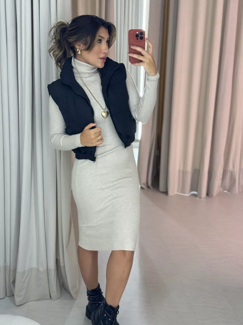VESTIDO ÉRICA TRICOT MARFIM - 0051330056 - CAROLLA FERRARO