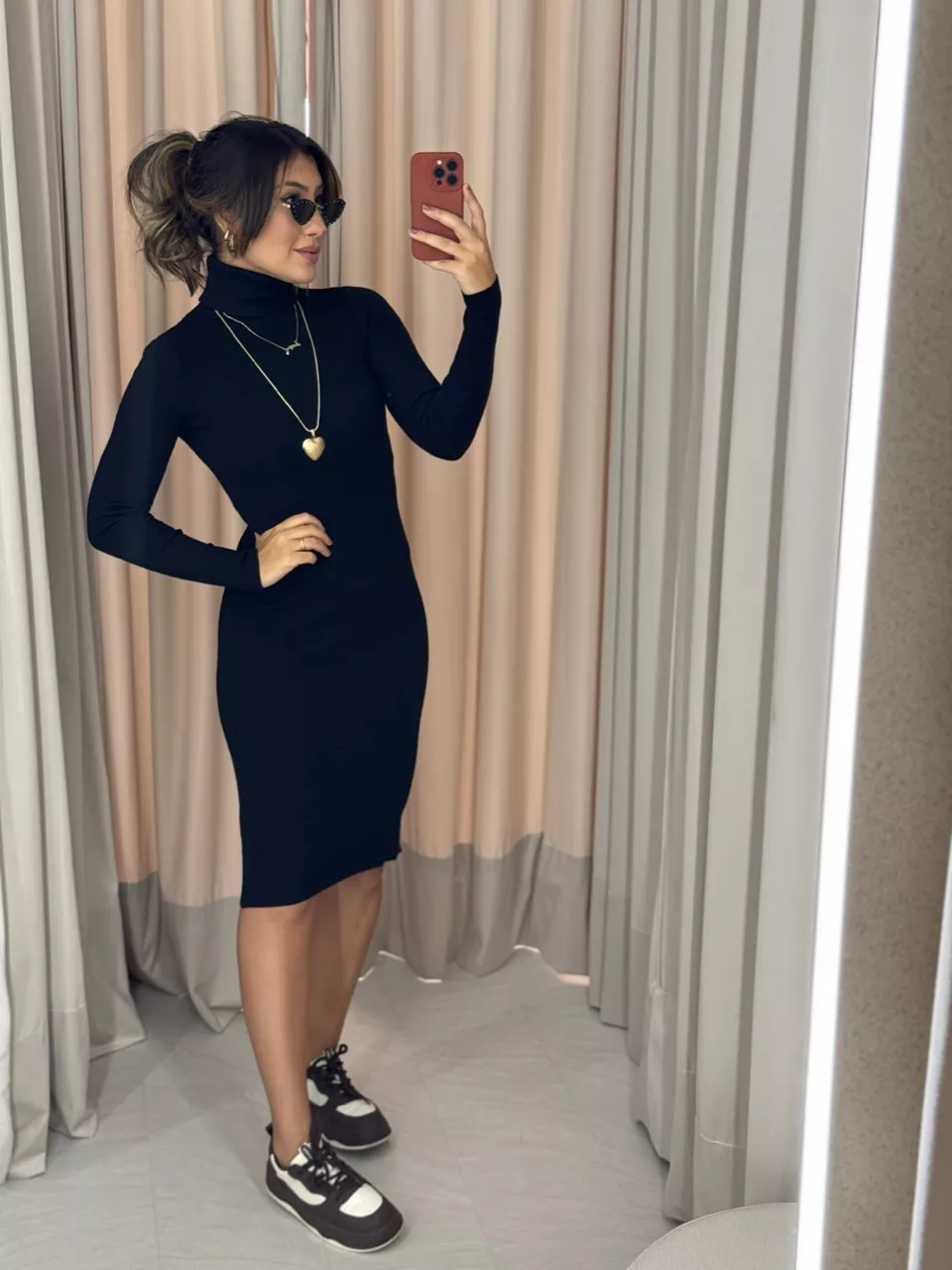 VESTIDO ÉRICA TRICOT PRETO - 0051330032 - CAROLLA FERRARO