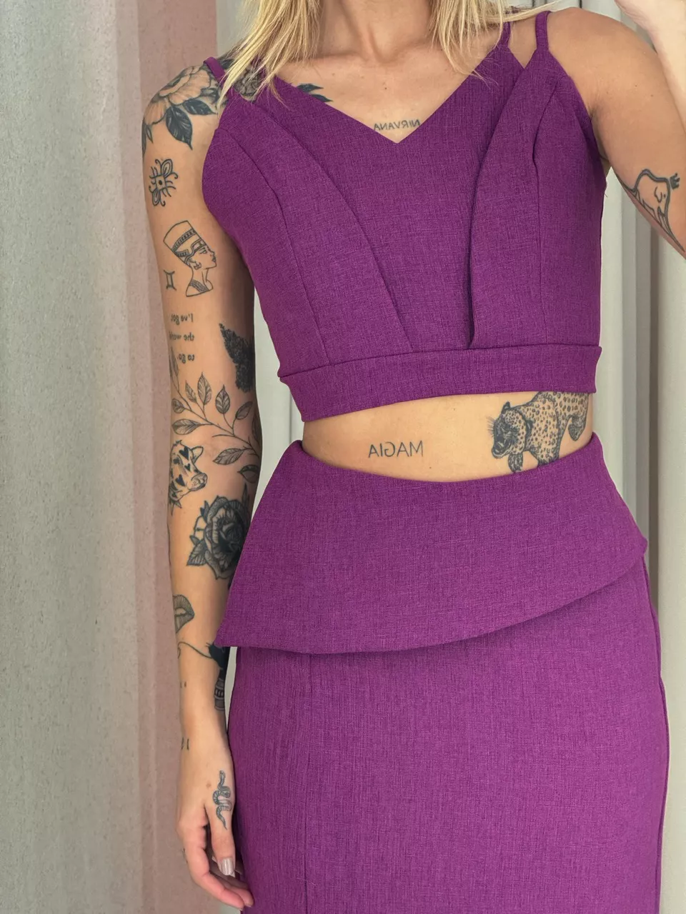 CONJUNTO MIRELA SAIA FUCSIA