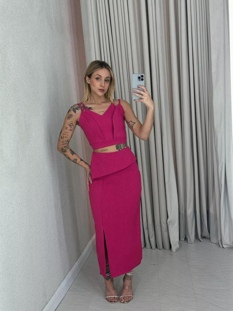 CONJUNTO MIRELA SAIA PINK - 0054370037 - CAROLLA FERRARO