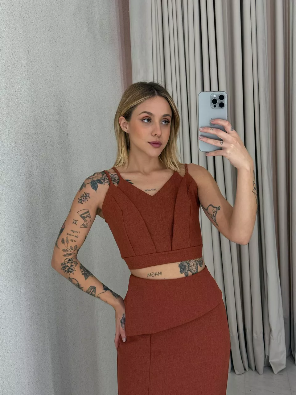 CONJUNTO MIRELA SAIA TERRACOTA
