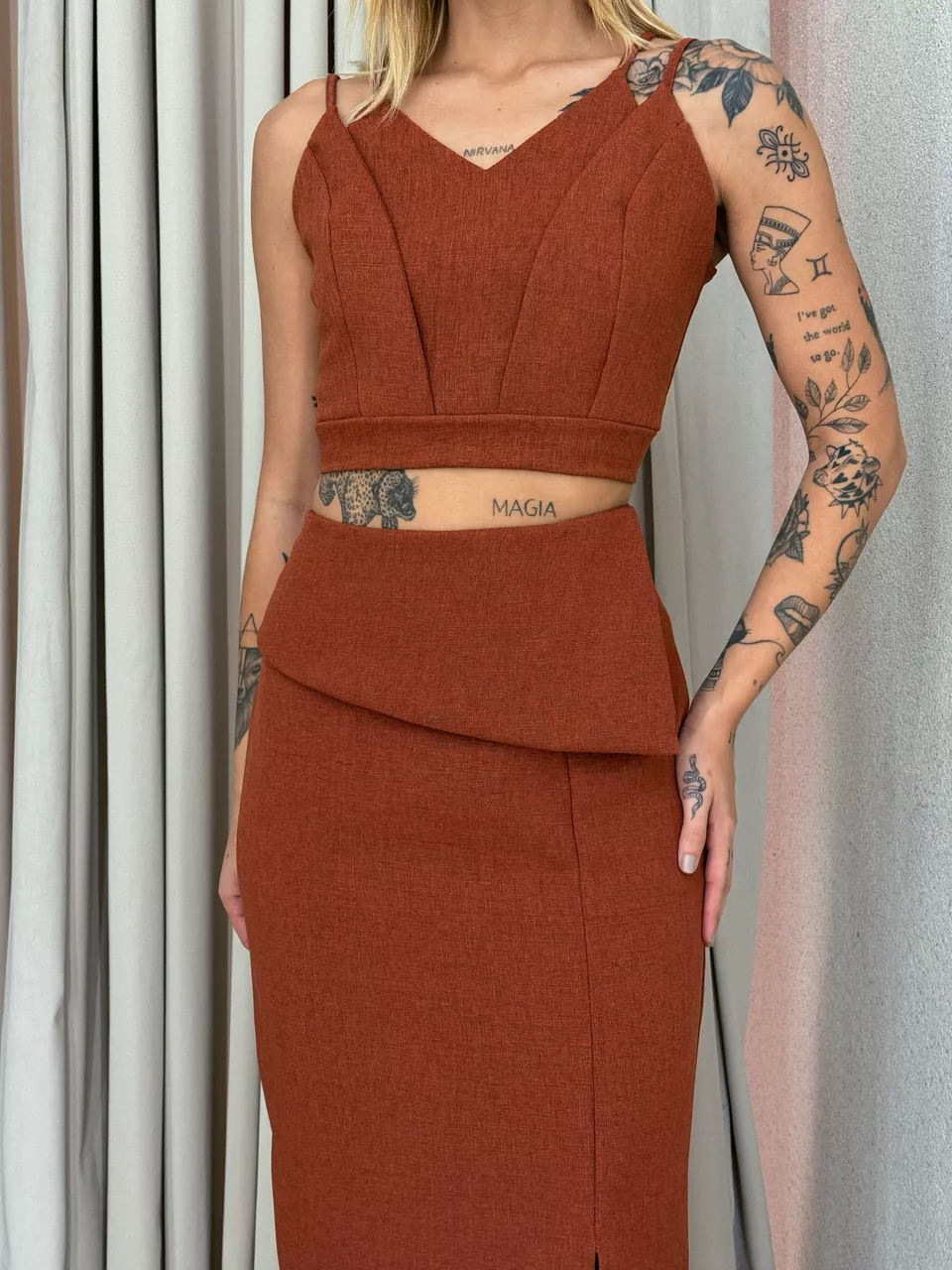 CONJUNTO MIRELA SAIA TERRACOTA