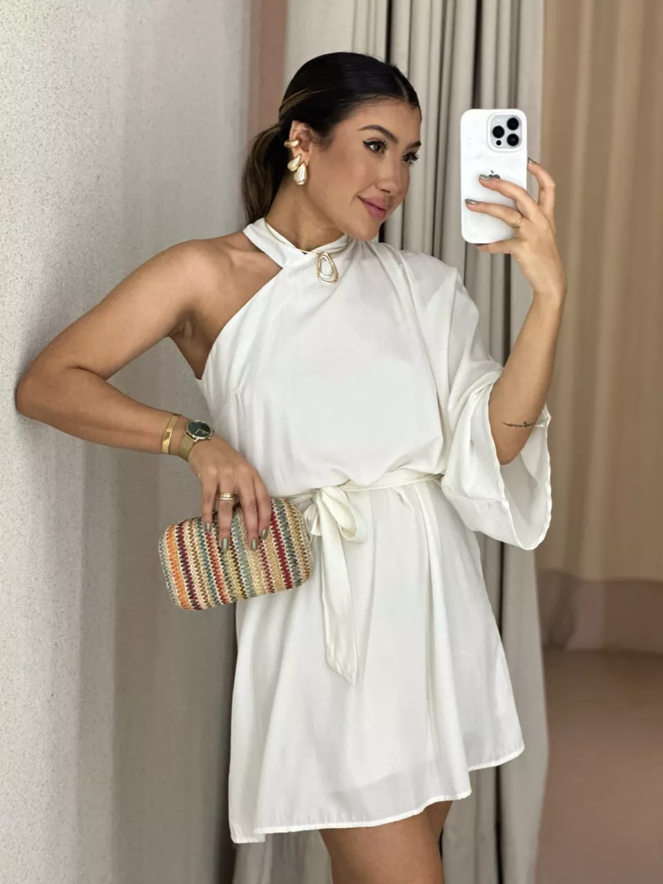 VESTIDO SANDY CURTO MARFIM