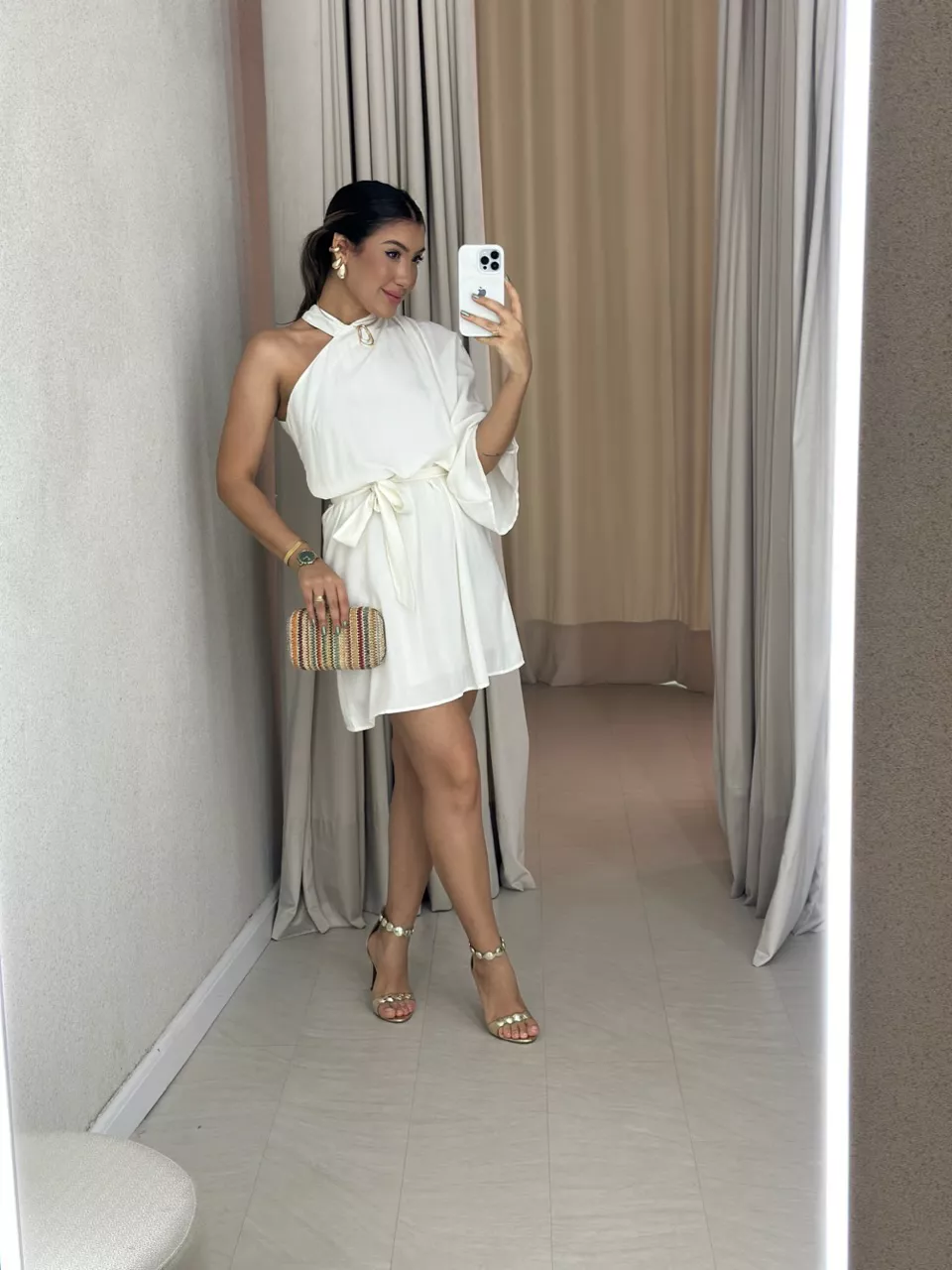 VESTIDO SANDY CURTO MARFIM
