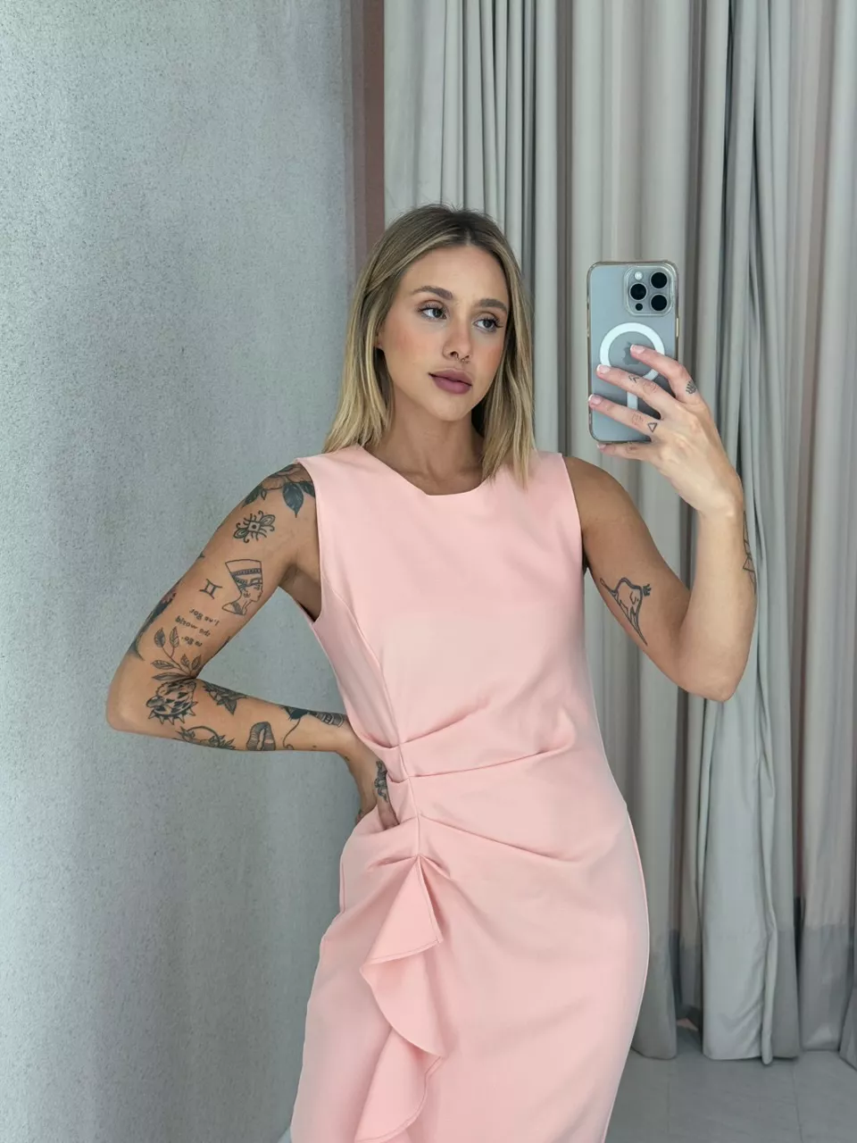 VESTIDO ADÉLIA CAVADO ROSÊ