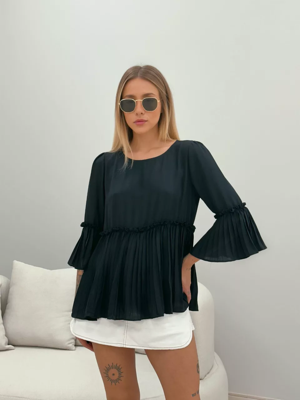 BATA SOFIA BABADOS PRETA