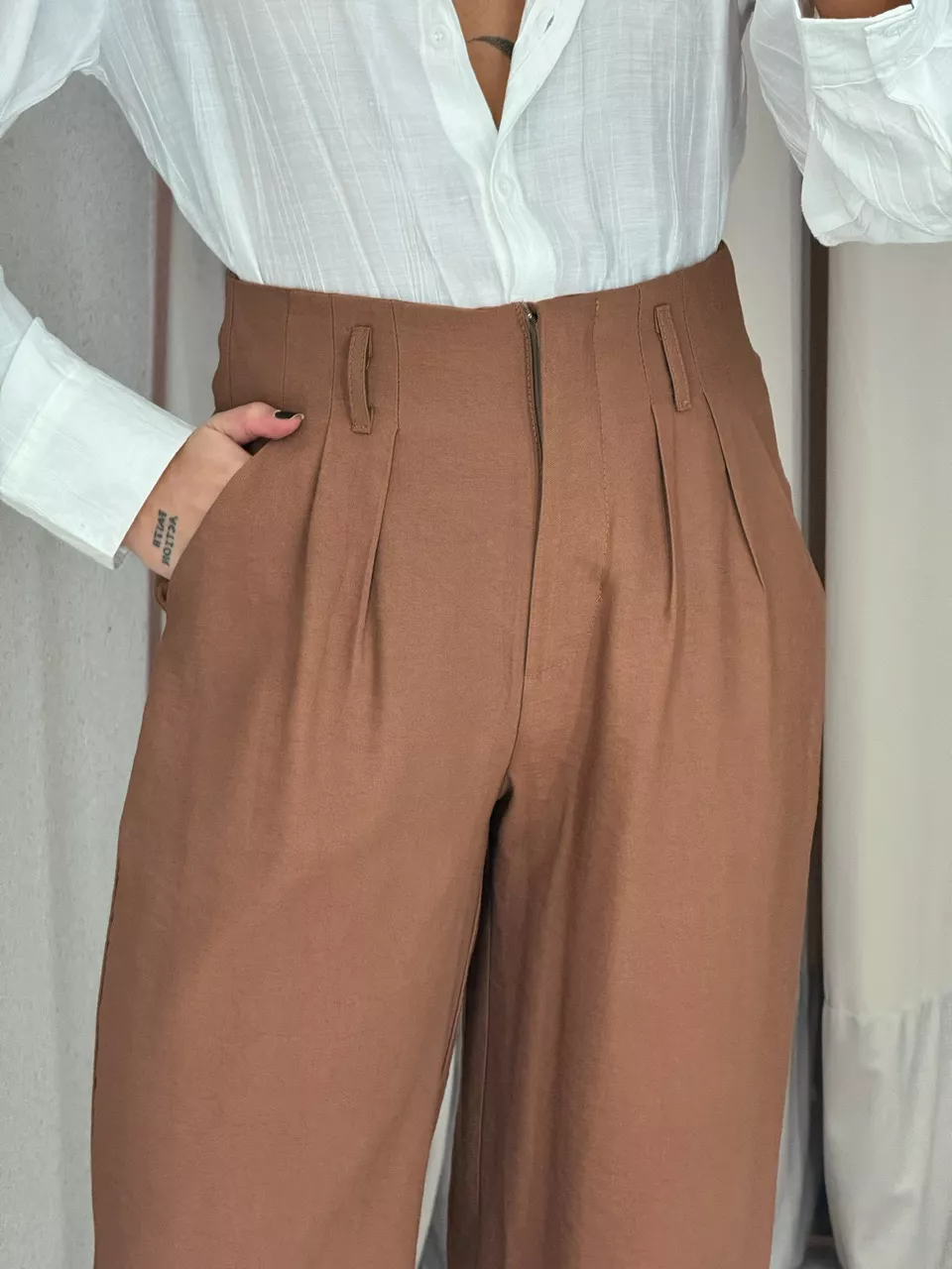 CALÇA IOLANDA 02 PANTALONA Caramelo