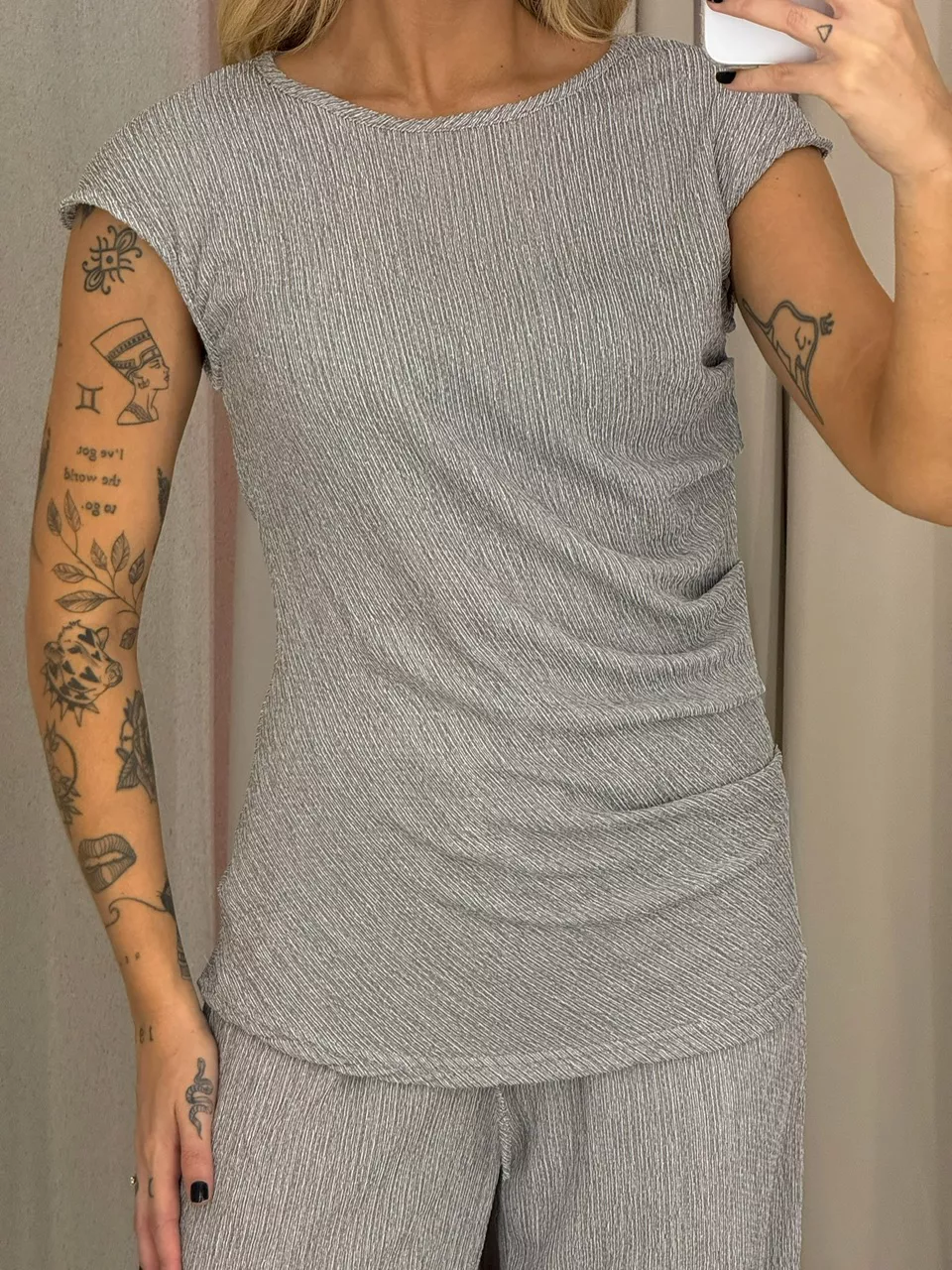 CONJUNTO ELIZABETH CALÇA CINZA