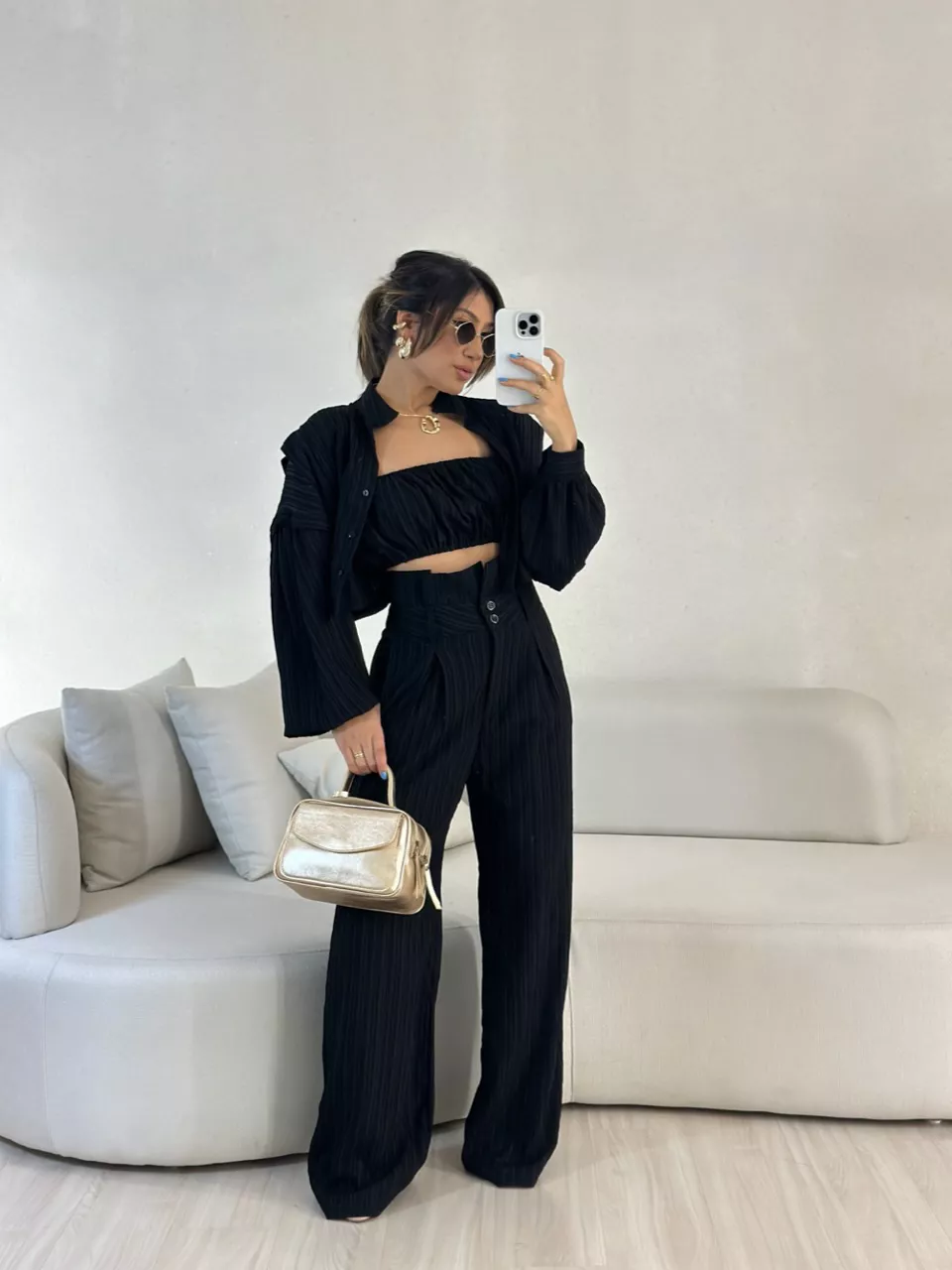 CALÇA CF CLOCHARD Preta - 0055600033 - CAROLLA FERRARO