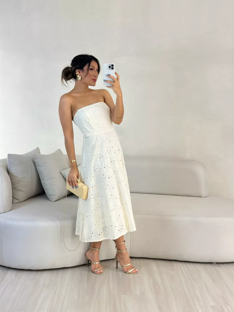 VESTIDO RUTE LAISE creme - 0055530087 - CAROLLA FERRARO