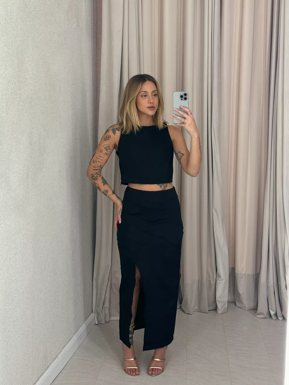 CONJUNTO MARIA LIZ SAIA PRETO - 0056530032 - CAROLLA FERRARO
