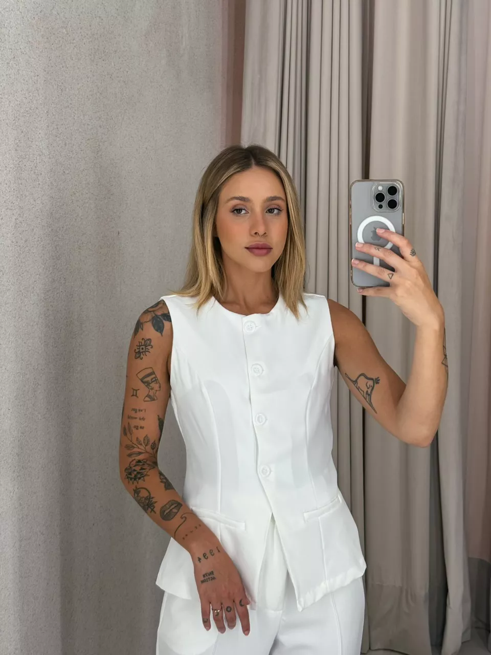 CONJUNTO LINA CALÇA COLETE OFF