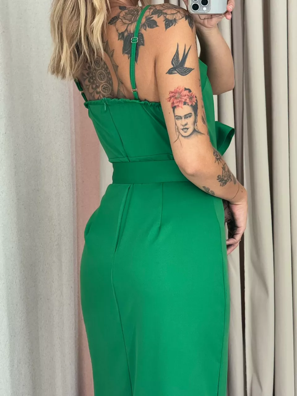 VESTIDO EUGÊNIA MIDI VERDE