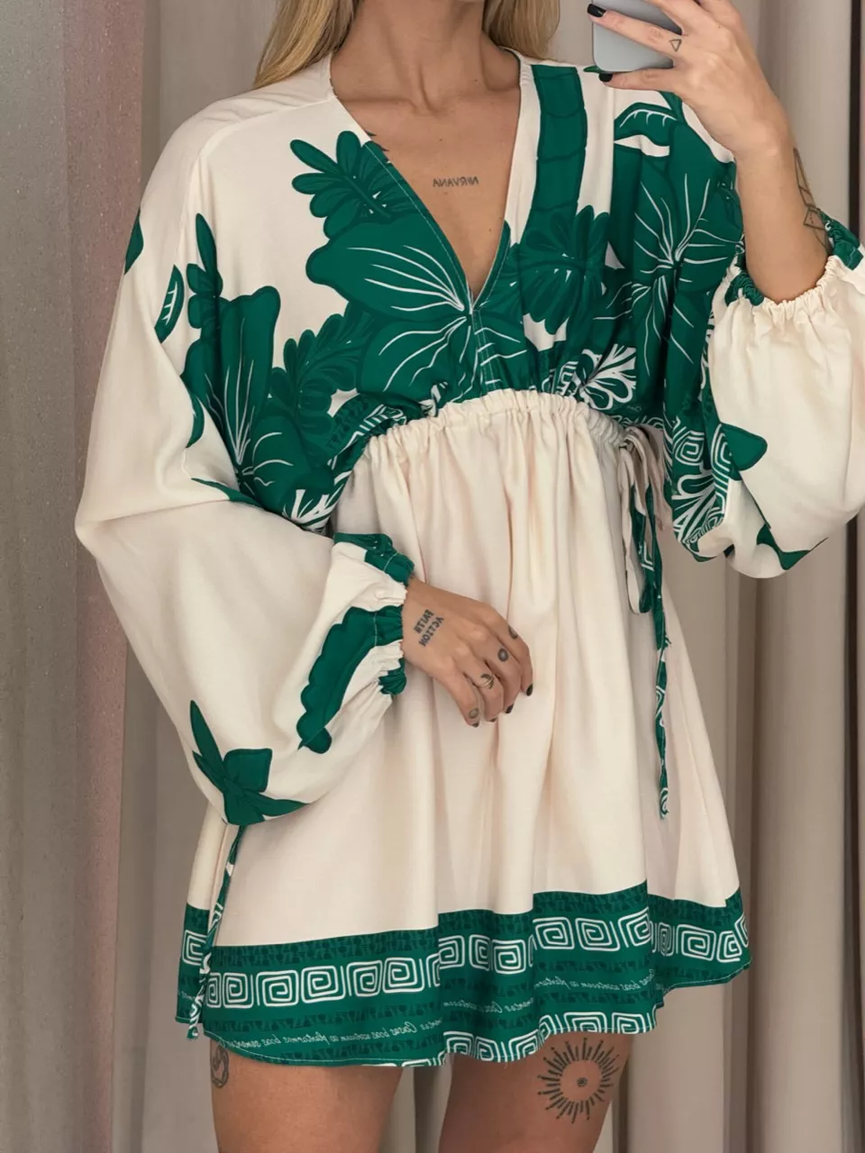 VESTIDO ANA RITA ESTAMPADO VERDE