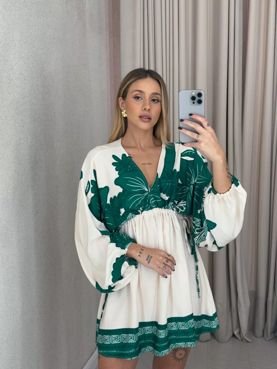 VESTIDO ANA RITA ESTAMPADO VERDE